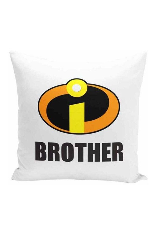 Brother Gift Throw Pillow Multicolour 16x16inch
