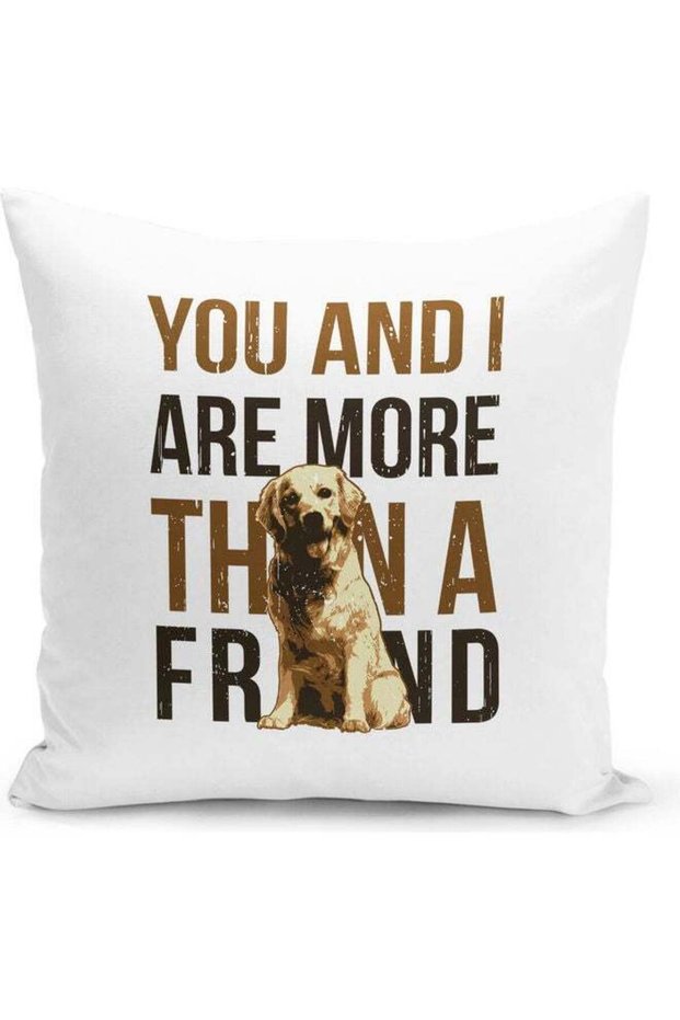 You And I More Than Friends Quote Decorative Pillow Multicolour