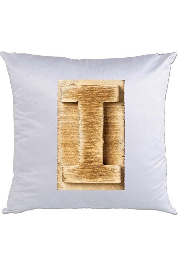 I-Printed Decorative Pillow White/Brown 40 x 40cm