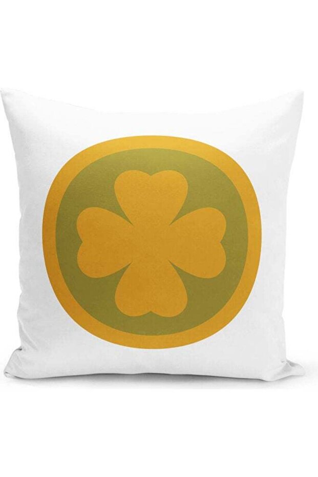 Decorative Throw St Patricks day Pillow White 16 x 16inch