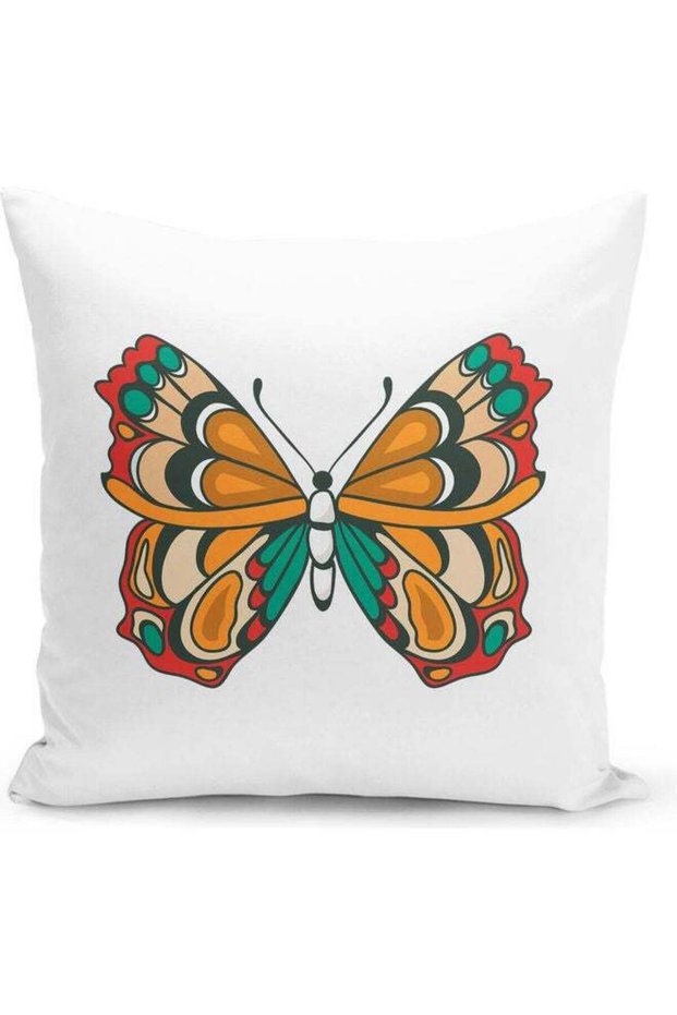 Colorful Wings Design Decorative Pillow Multicolour