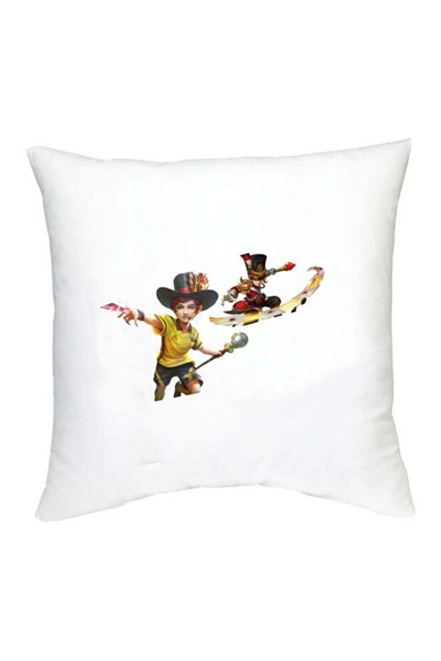 Mobile Legends Character Printed Cushion White/Yellow/Red 16x16inch