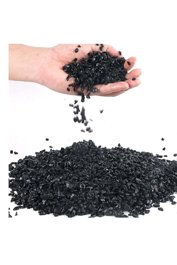 5KG Bag of Natural River Rock Pebbles - Versatile Black Decorative Stones for Plants Aquariums and