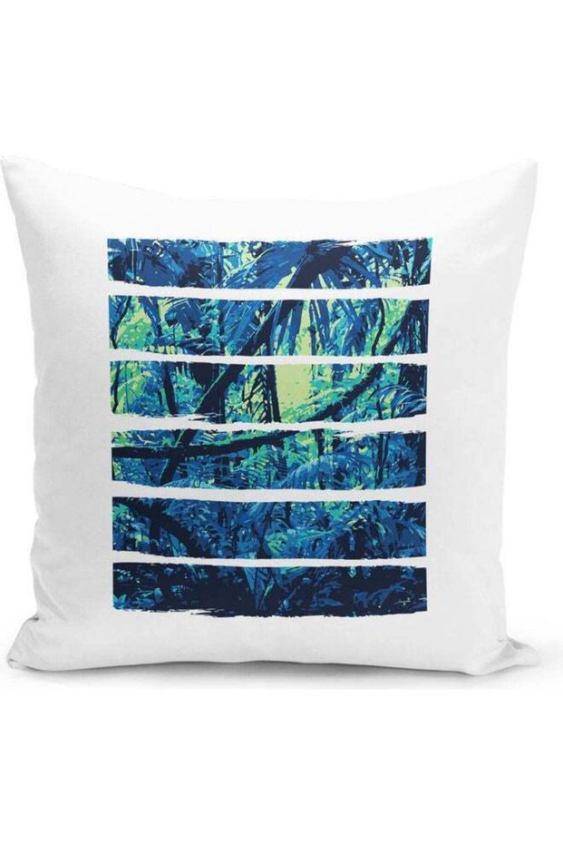 Jungle Scene Printed Decorative Pillow Multicolour