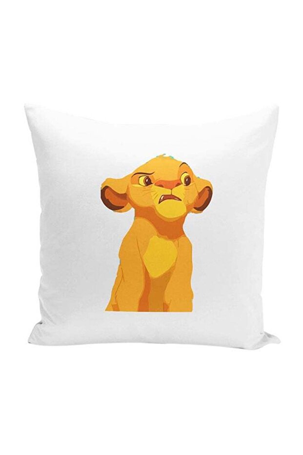 The Lion King Simba Decorative Throw Pillow White/Brown 16 x 16inch