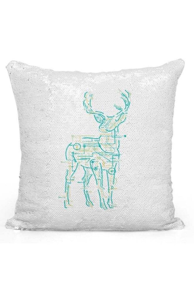 Decorative Deer Throw Pillow Multicolour