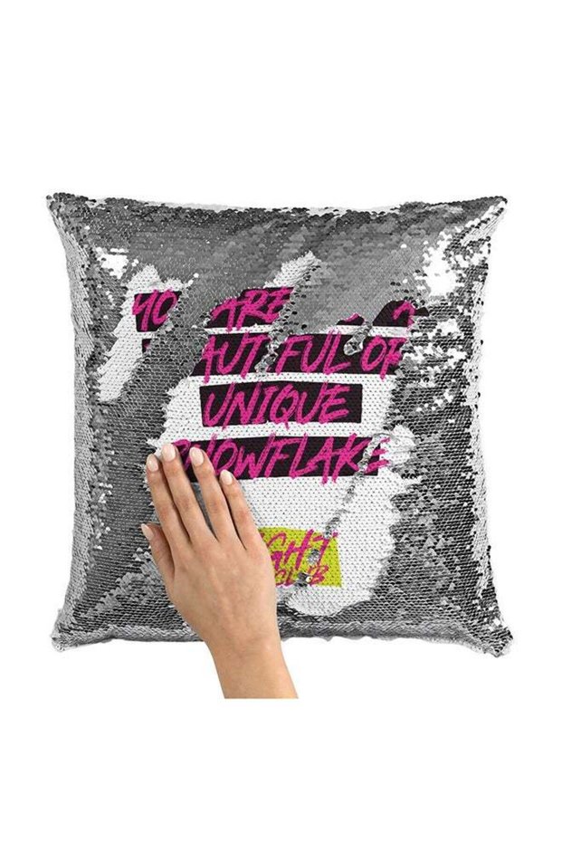 Fight Quote Pink Retro Fight Club Quote Sequin Throw Pillow With Stuffing Multicolour 16x16inch