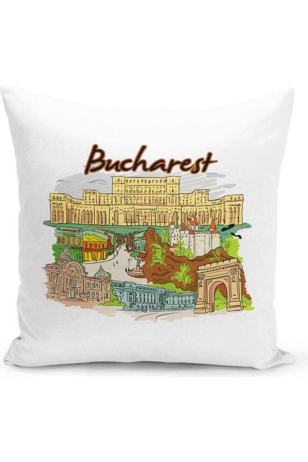 Bucharest Printed Decorative Pillow Multicolour