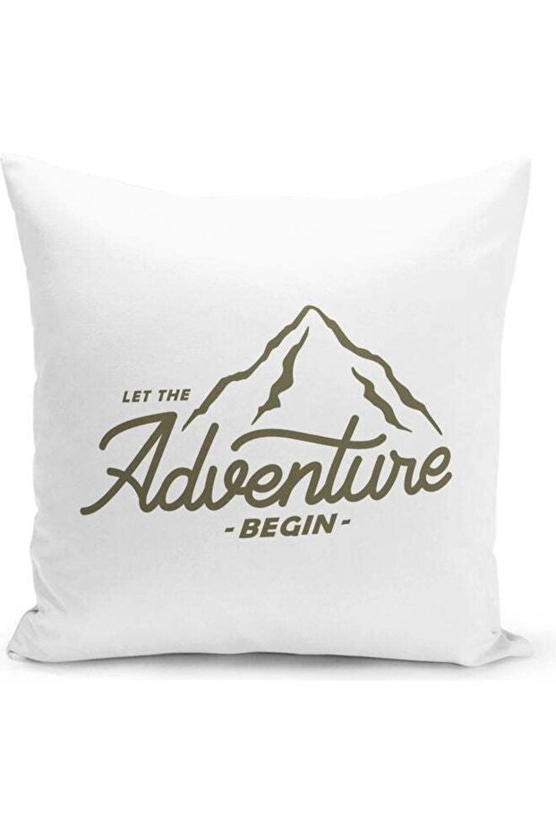 Mount Everest Themed Decorative Throw Pillow White/Grey 40x40cm