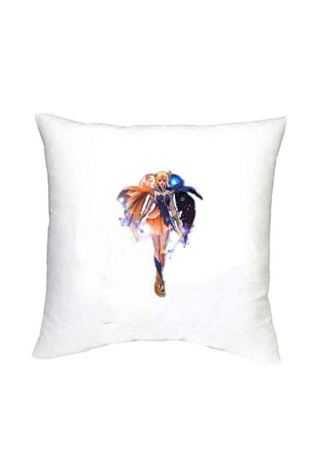 Mobile Legends Printed Decorative Cushion White/Black/Orange 16x16inch