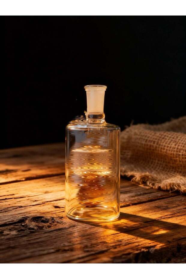 Premium Heat Resistant Glass Oil Lamp, glass bottle for Long lasting Use (Random Color)