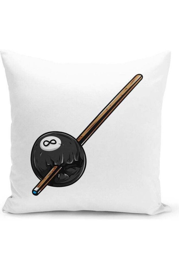 Billiards Design Decorative Throw Pillow Multicolour