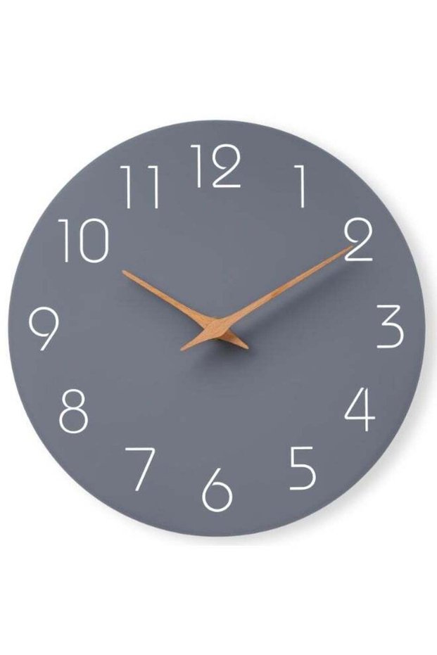 Wall Clock 12 Inch Silent Non-Ticking Wall Clocks Battery Operated - Modern Simple Wooden Clock Dec