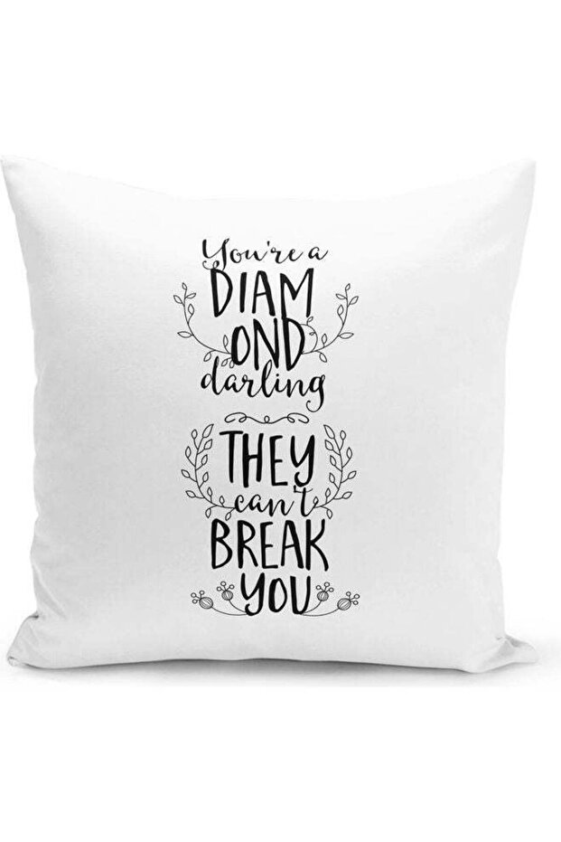 Darling Quote Decorative Pillow White/Black