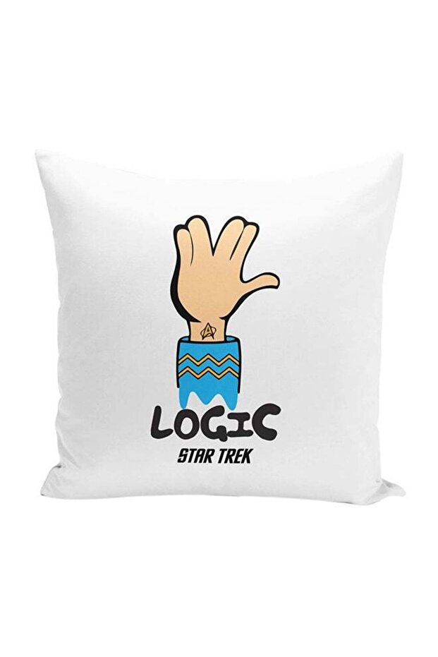 Logic Spock Star Trek Decorative Throw Pillow White 16 x 16inch