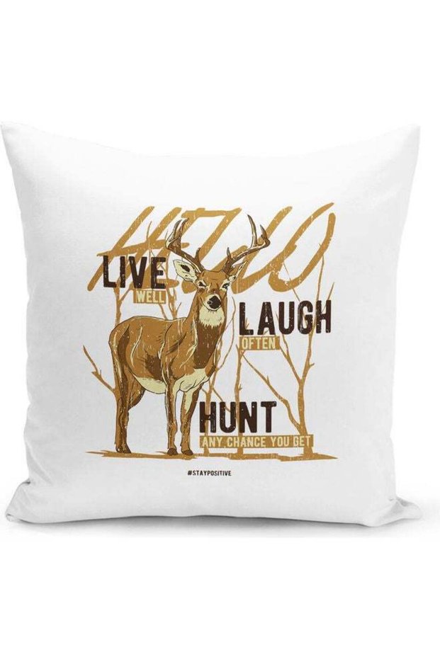Live Well Quote Decorative Pillow Multicolour