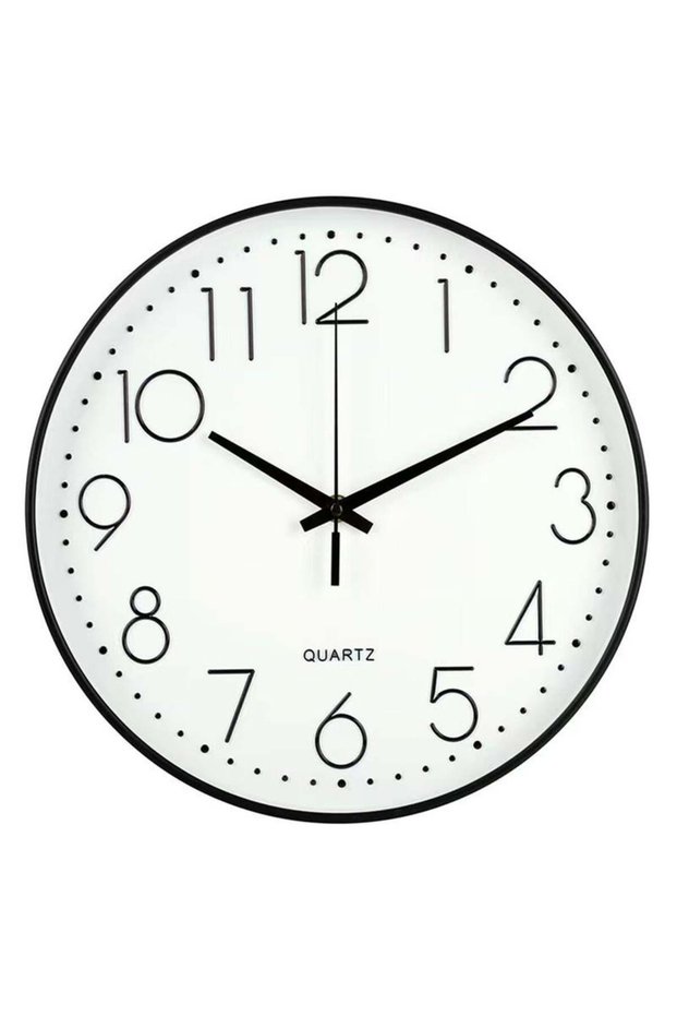 Wall Clock, 12-inch Silent Non Ticking Quality Quartz Battery Operated, Round Easy to Read, Silent