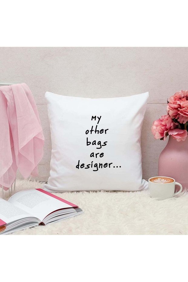 My Other Bags Are Designer Quotes Personalized Pillow, 40x40cm Decorative Throw Pillow by Spoil You