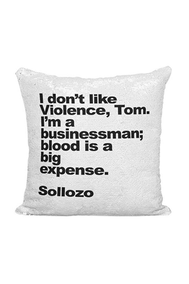 Quote Printed Stuffing Throw Pillow Silver/White 16x16inch