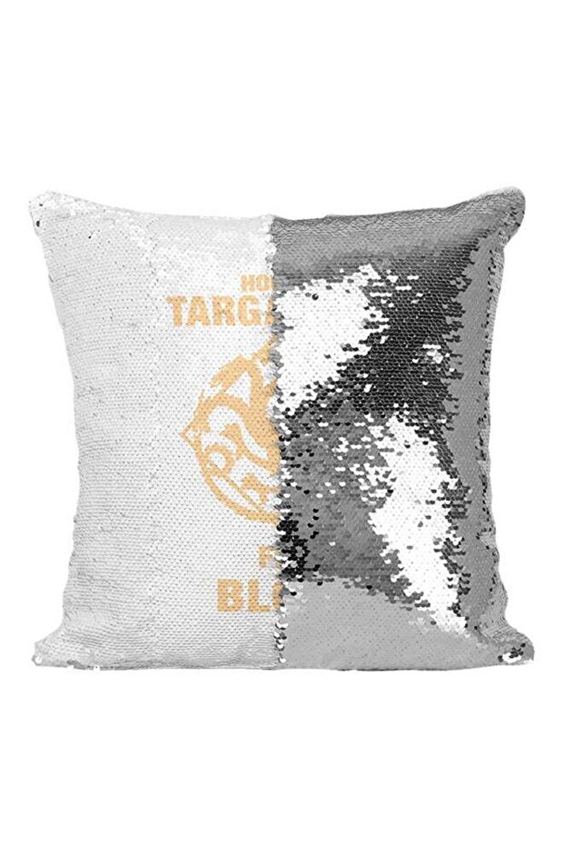 House Targaryen Mother Of Dragon Fire And Blood Game Of Thrones Sequin Throw Pillow Silver/White/Be