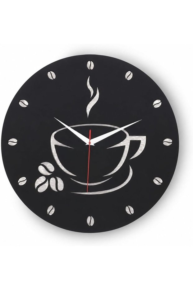 ARS® Coffee Theme Wall Clock – Modern Cafe Style Acrylic Silent Timepiece