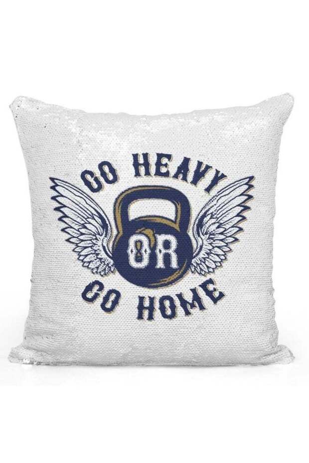 Decorative Throw Pillow - Go Heavy Weight Ball White/Blue 16x16inch
