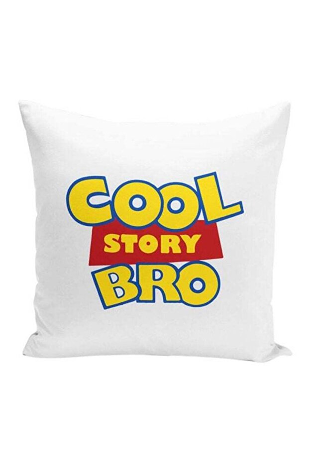 Printed Throw Pillow With Stuffing White/Yellow/Red 16x16inch