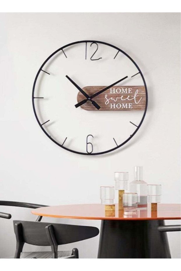 1-Piece Living Room Wall Clock Creative Hollow Design Metal Material 50 Centimeter