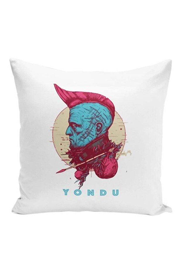 Printed Decorative Pillow Blue/Pink/White 16x16inch