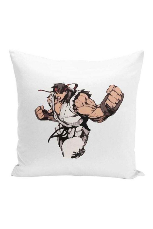 Yu Street Fighter Throw Pillow With Stuffing Multicolour 16x16inch