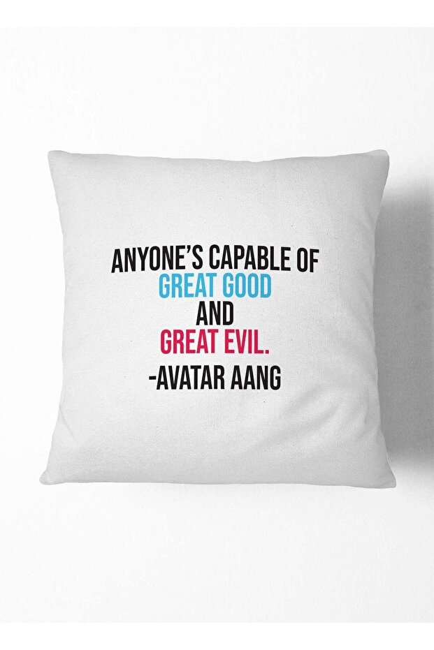 Decorative Cushion Avatar Aang Airbender Great Good And Evil Quote Couch Cushion