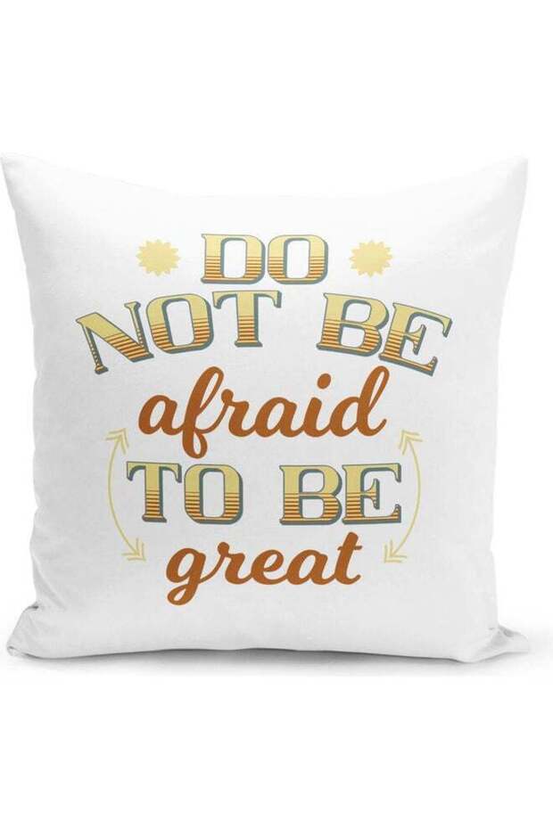 Do Not Be Afraid Quote Decorative Pillow Multicolour