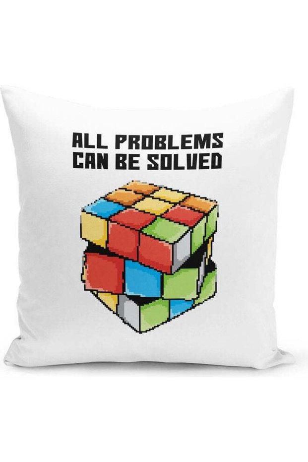 Rubics Cube Decorative Pillow Multicolour