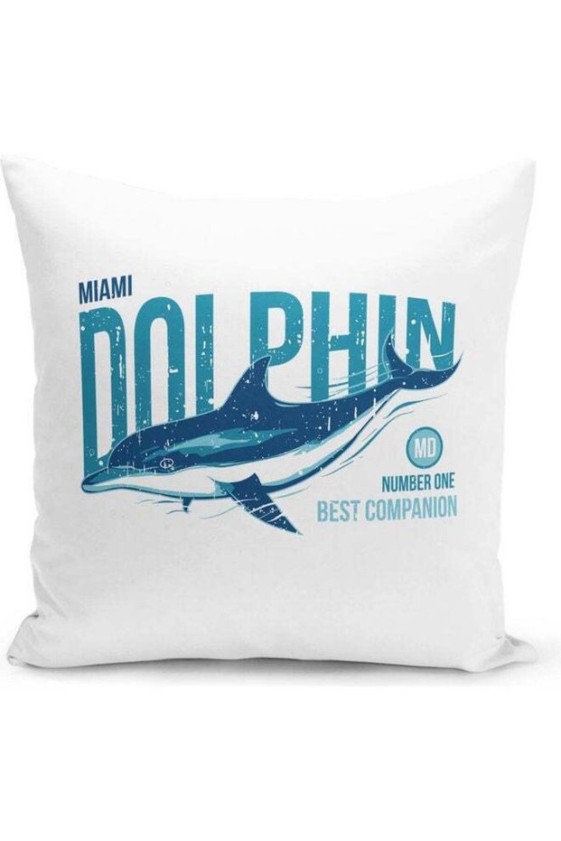 Dolphin Design Decorative Pillow Multicolour