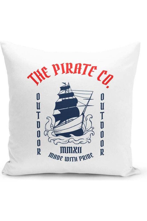 Pirate Company Themed Decorative Throw Pillow Multicolour 40x40cm