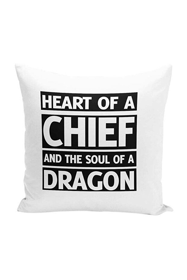 Hiccup Quote Decorative Throw Pillow White/Black 16 x 16inch