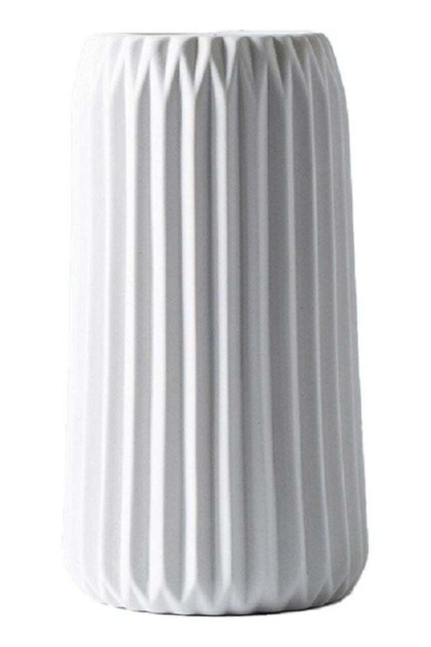 White Ceramic Vase - Boho for Modern Home Decor,Nordic Minimalism Decor Office Entryway Living Room
