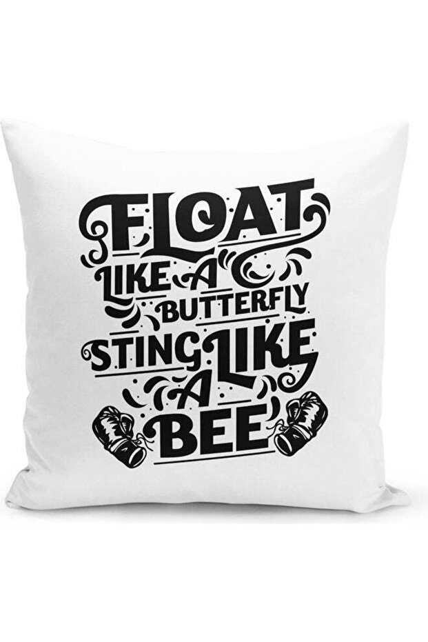 Quote Decorative Pillow White/Black