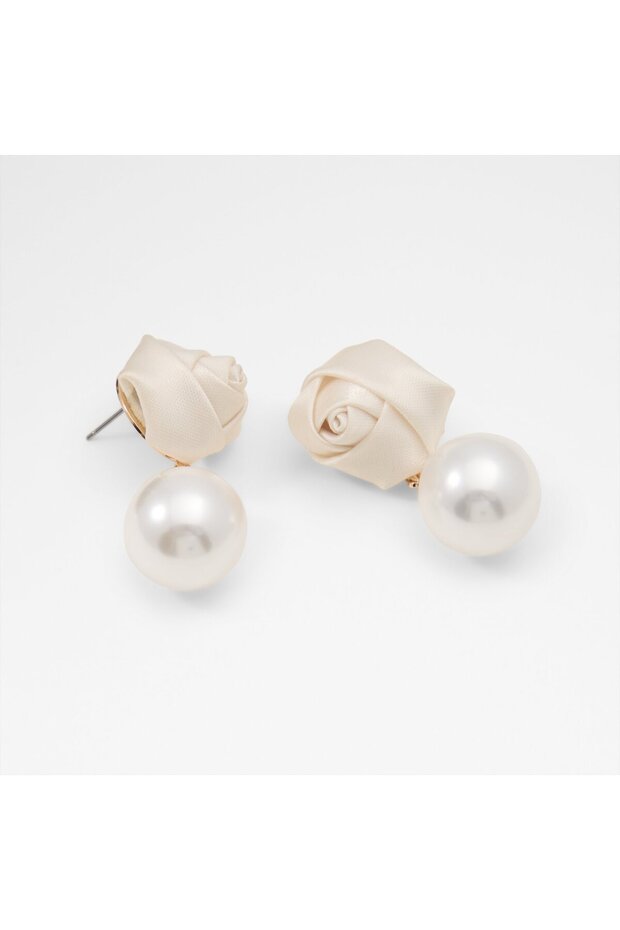 Rosettee Ladies White Earrings