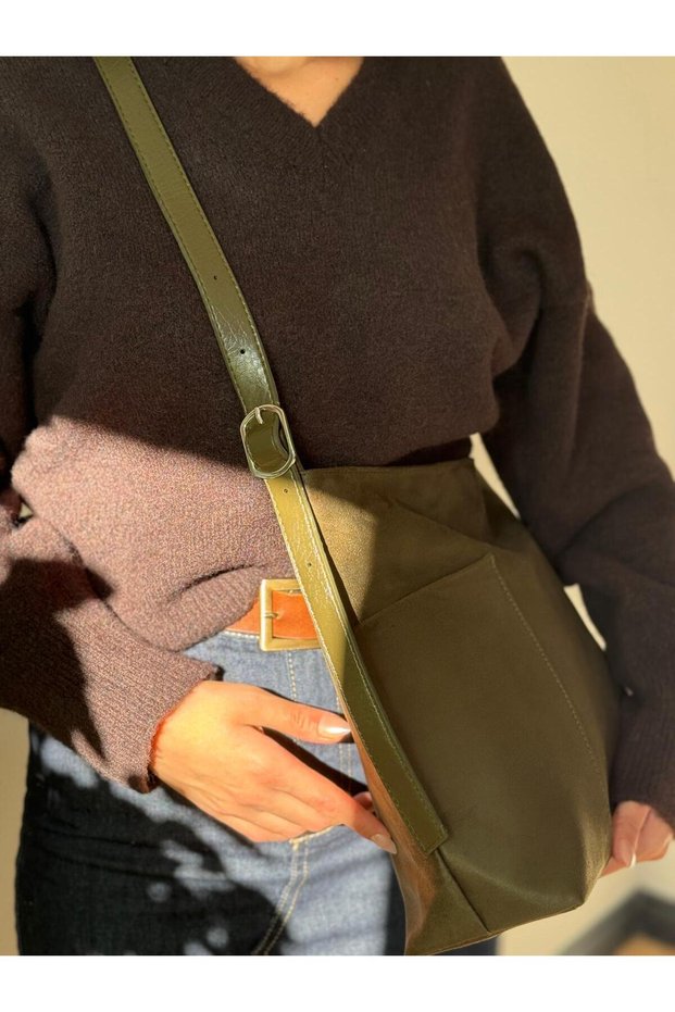 Women's Niva Model Belt Detailed Shoulder & Crossbody Bag