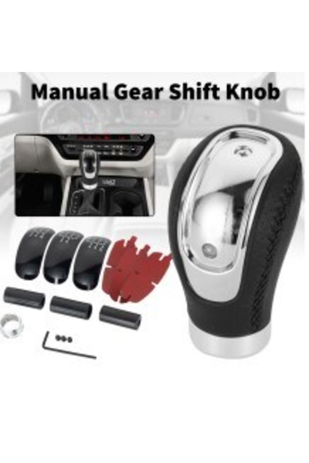 Universal for All Vehicles Manual Car Gear Shift Knob 5/6 Speed Compatible with Replaceable Cover