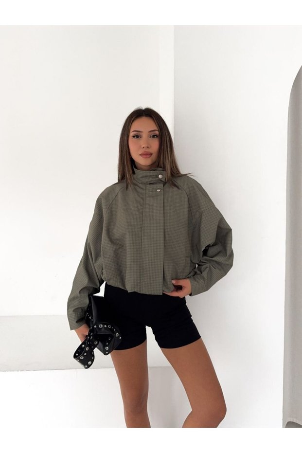 Oversize Striped Bomber Jacket