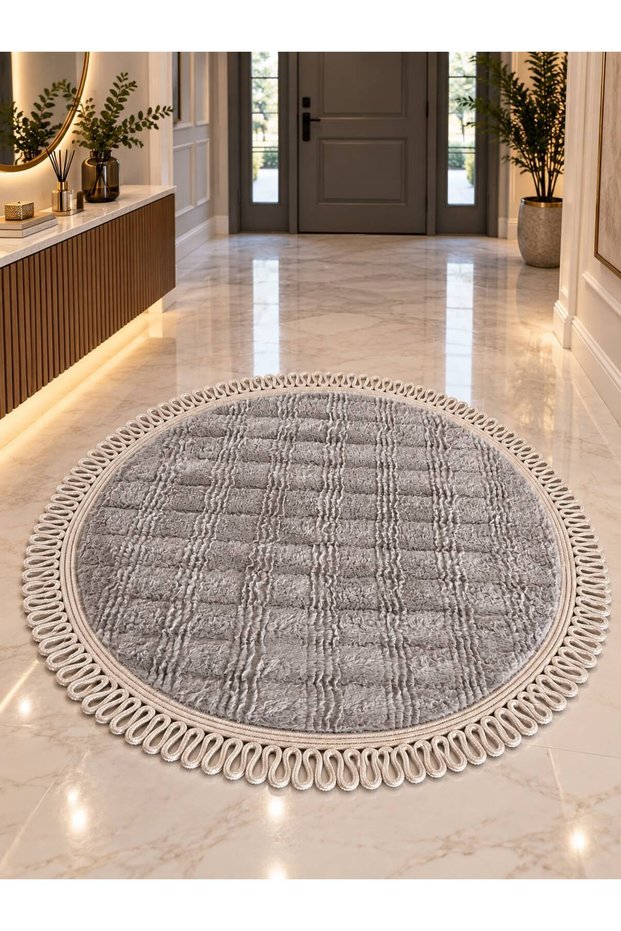 Jute Non-Slip Base Carpet, Floor Mat, Rug, Doormat, Bathroom Mat 120X120