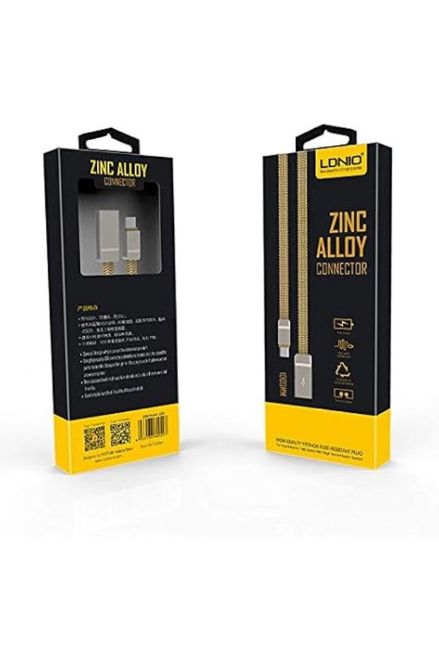 كابل بيانات LS20 (2.1A) من سلسلة سبائك الزنك بمنفذ مايكرو USB مجدول من النايلون بطول 1 متر لأجهزة أندرويد - فضي