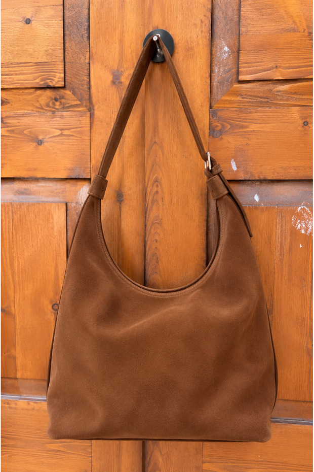 Women's Suede Shoulder Bag with Adjustable Strap, Casual Casual Hobo Bag