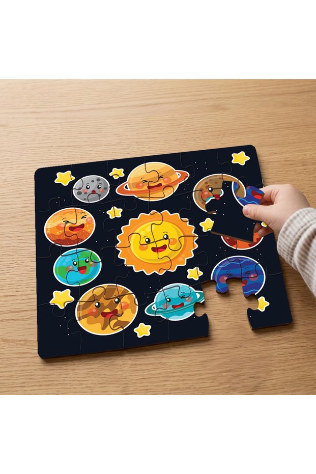 Solar System Planets Design 24 Piece Wooden Children's Puzzle Mpk1095