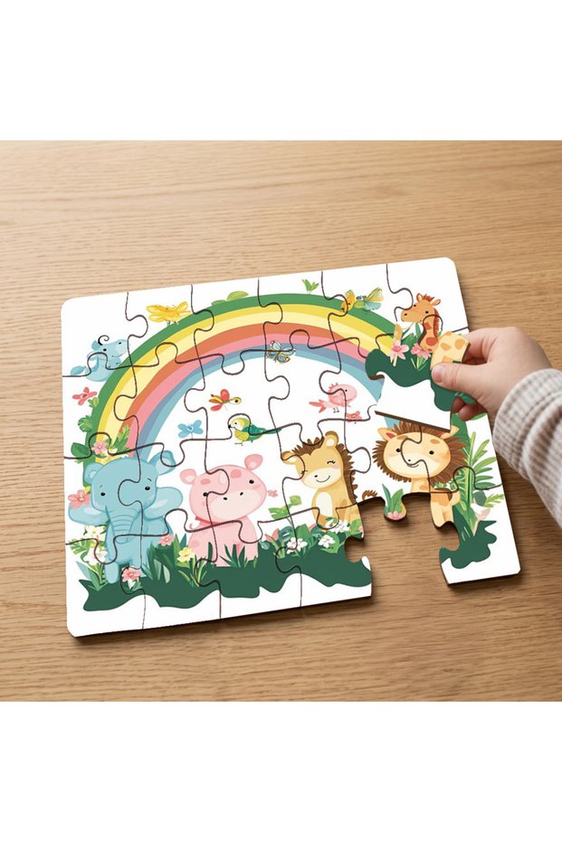 Animal Kingdom Designed 24 Piece Wooden Children's Puzzle Mpk0341