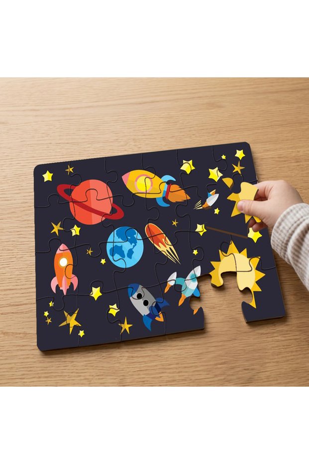 Galaxy - Space - Planets Designed 24 Piece Wooden Children's Puzzle Mpk0545