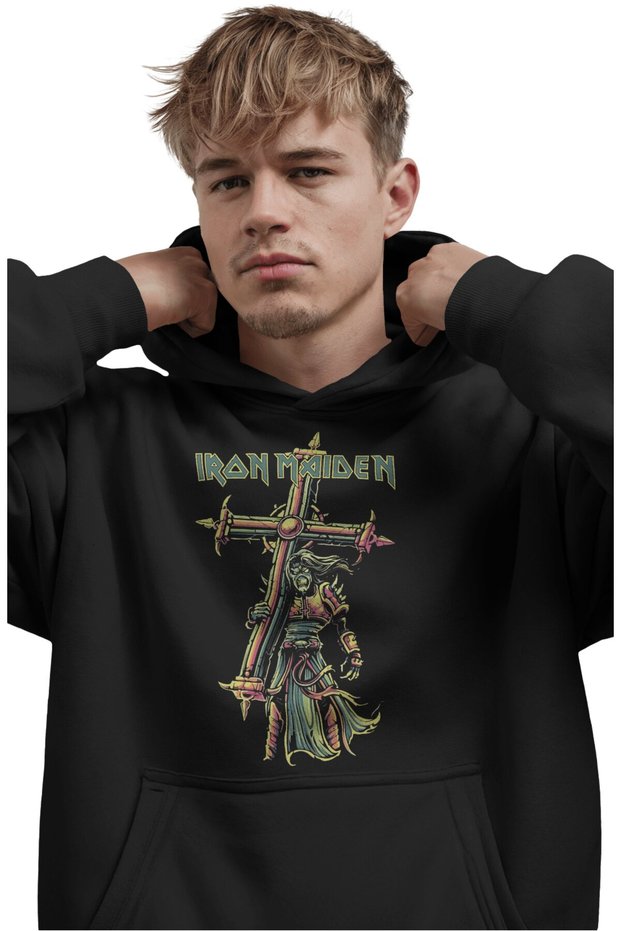 Iron Maiden Rock Metal Music Band Pre-Printed Unisex Oversize Premium Hoodie