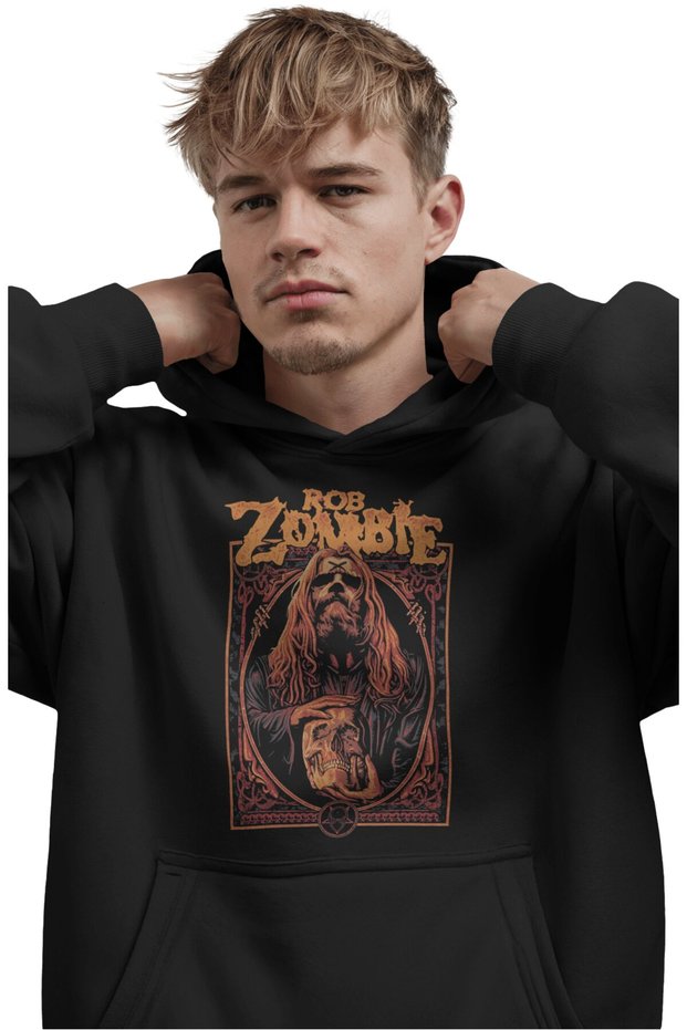 Rob Zombie Rock Metal Singer Front Printed Unisex Oversize Premium Hoodie